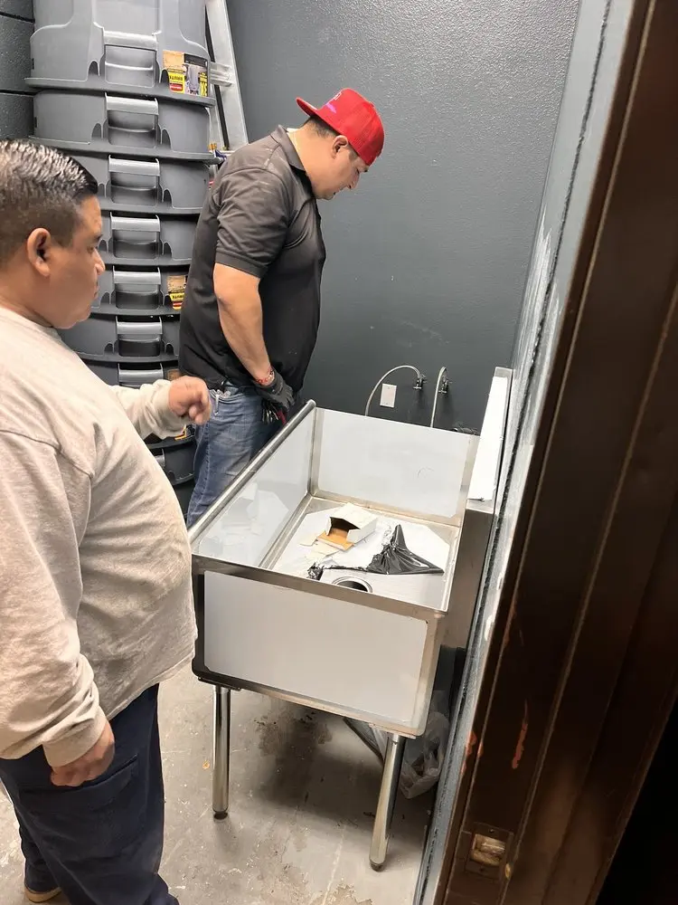 Commercial plumbing and sink installation in West Bremen
